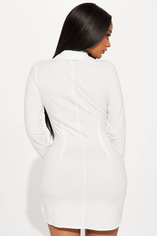 SELF KNOT BUTTON DOWN SHIRTS DRESS