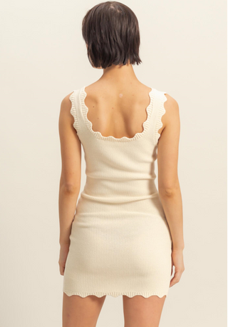 Scalloped Mini Dress