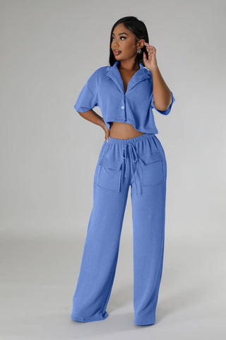 RIBBED JERSEY SET