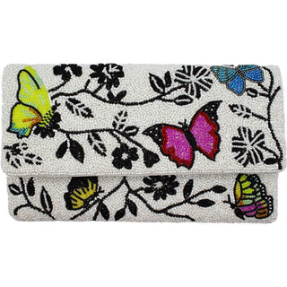 Butterfly Beaded Women's Clutch Bag