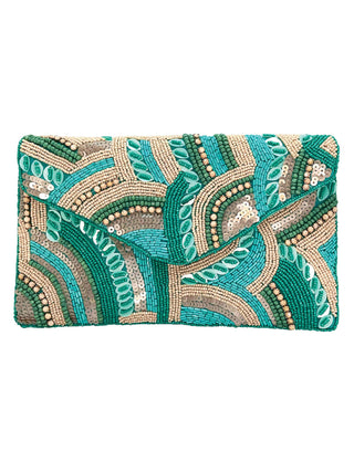 TURO/NUDE Beaded Swirl Clutch