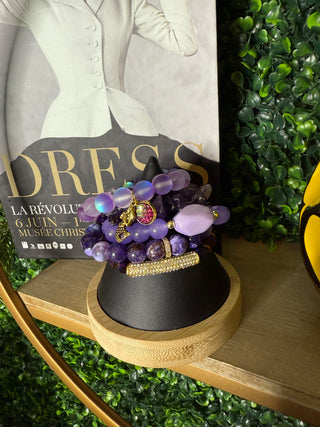 Purple Mermaid Bracelet Set