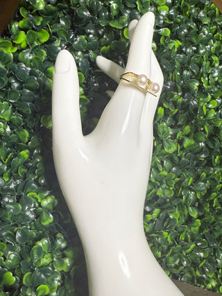 Oro Nova ~ Gold Abstract Sterling Silver Ring
