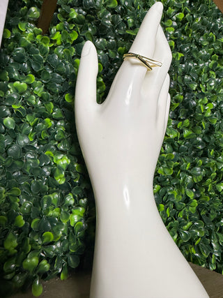 Ecliptica ~ Gold Abstract Sterling Silver Ring