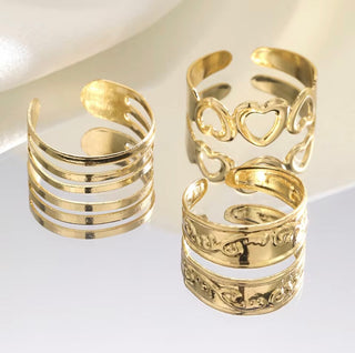 Gold Toe Rings Set ~ 13 Pieces