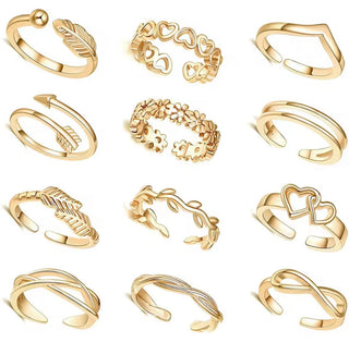 Toe Rings Set ~ 12 Pieces