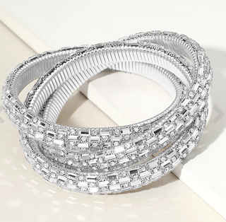Stone Studded Infinity Knot Bangle