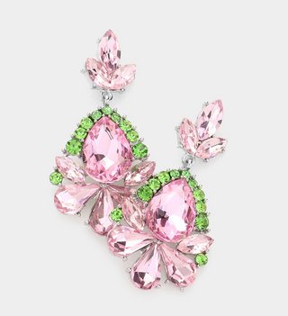 Marquise Crystal Statement Evening Earrings