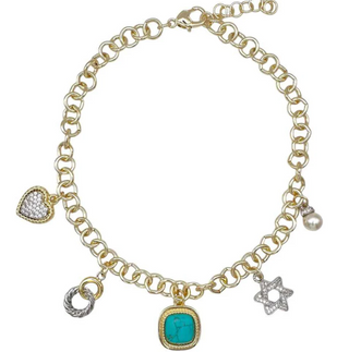 14K Gold Plated Turquoise Necklace