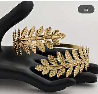 Metal Leaf Upper Arm Bracelet