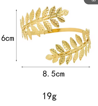 Metal Leaf Upper Arm Bracelet