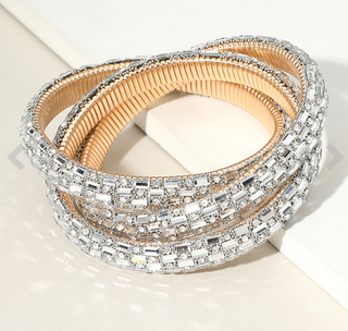 Stone Studded Infinity Knot Bangle