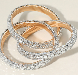 Stone Studded Infinity Knot Bangle