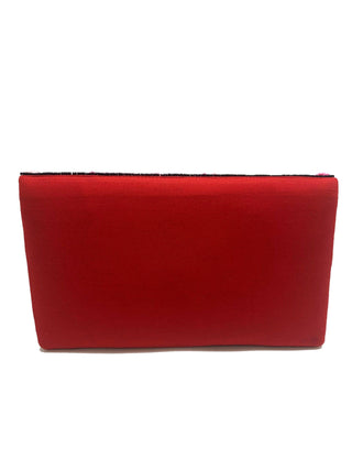 Roses Red Beaded Clutch Bag