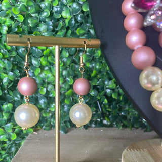 PINK PEARL NECKLACE SET