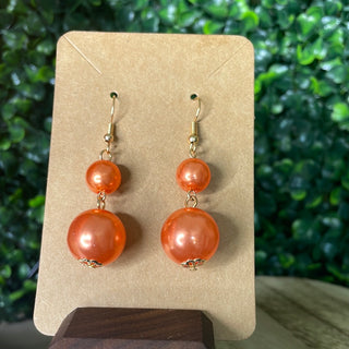 ORANGE PEARL NECKLACE SET